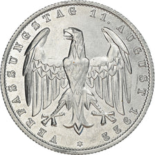 Coin, GERMANY, WEIMAR REPUBLIC, 3 Mark, 1922, Berlin, VF(30-35), Aluminum, KM:28