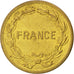 Münze, Frankreich, France Libre, 2 Francs, 1944, VZ, Messing, KM:905