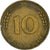 Coin, GERMANY - FEDERAL REPUBLIC, 10 Pfennig, 1949, Munich, VF(30-35), Brass