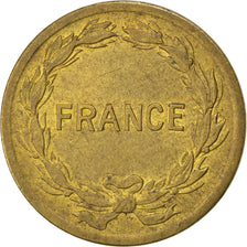 Moneda, Francia, France Libre, 2 Francs, 1944, MBC, Latón, KM:905, Gadoury:537