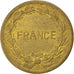 Moneda, Francia, France Libre, 2 Francs, 1944, MBC, Latón, KM:905, Gadoury:537