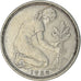 Moeda, ALEMANHA - REPÚBLICA FEDERAL, 50 Pfennig, 1950, Munich, VF(30-35)