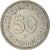 Moneda, ALEMANIA - REPÚBLICA FEDERAL, 50 Pfennig, 1950, Munich, BC+, Cobre -