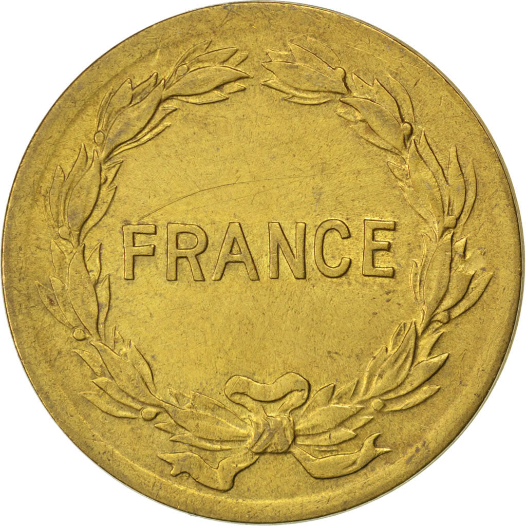 FRANCE, France Libre, 2 Francs, 1944, Philadelphia, KM #905, EF(40-45), Brass,..