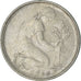 Monnaie, République fédérale allemande, 50 Pfennig, 1966, Karlsruhe, TTB