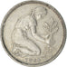 Coin, GERMANY - FEDERAL REPUBLIC, 50 Pfennig, 1968, Karlsruhe, EF(40-45)