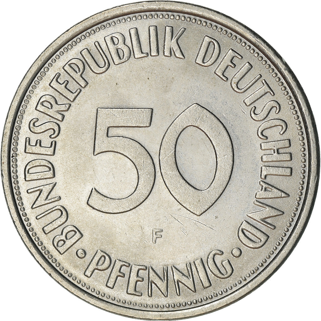 Münze, Bundesrepublik Deutschland, 50 Pfennig, 1973, Stuttgart, SS