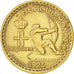 MONACO, Franc, 1924, Poissy, KM #111, EF(40-45), Aluminum-Bronze, Gadoury #127,.