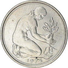 Coin, GERMANY - FEDERAL REPUBLIC, 50 Pfennig, 1975, Hambourg, AU(55-58)