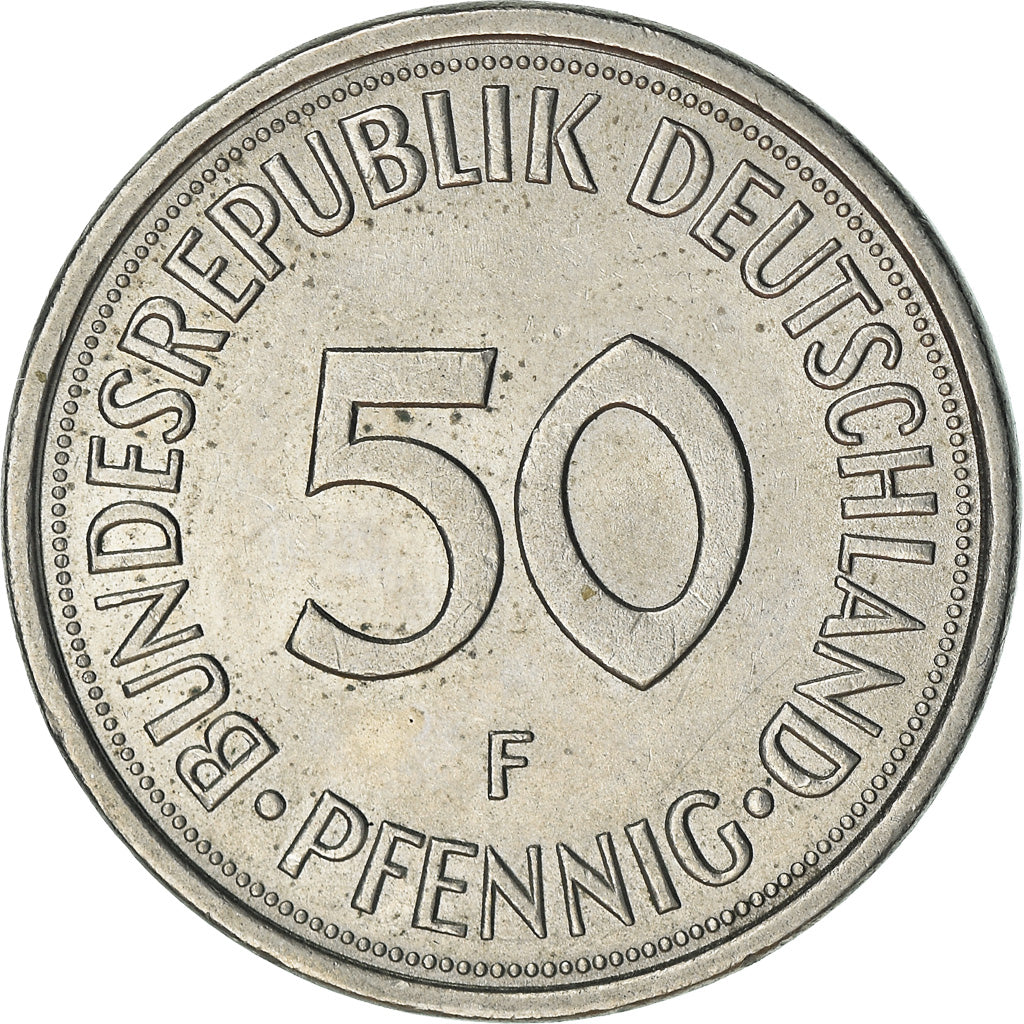 Monnaie, République fédérale allemande, 50 Pfennig, 1975, Stuttgart, TTB+