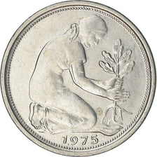 Coin, GERMANY - FEDERAL REPUBLIC, 50 Pfennig, 1975, Munich, AU(55-58)