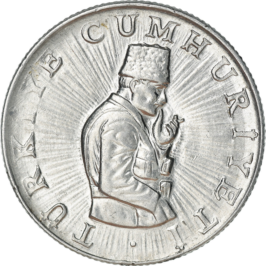 Coin, Turkey, 10 Lira, 1981, AU(55-58), Aluminum, KM:945