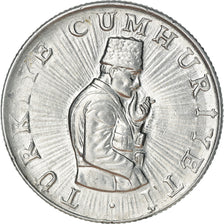 Coin, Turkey, 10 Lira, 1981, AU(55-58), Aluminum, KM:945