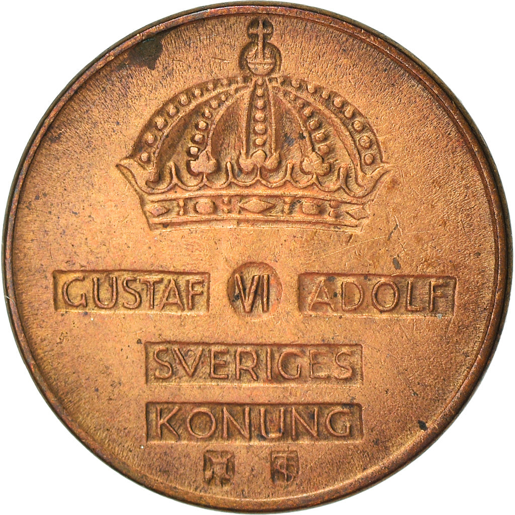 Münze, Schweden, Gustaf VI, Ore, 1953, SS, Bronze, KM:820