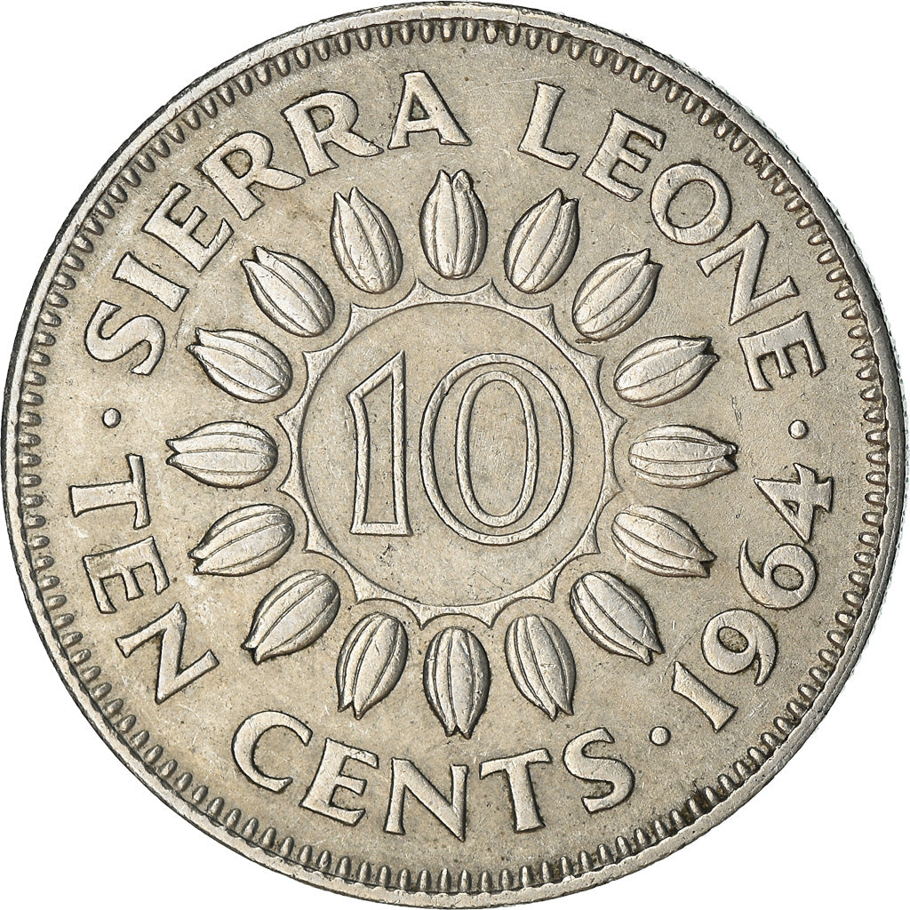Coin, Sierra Leone, 10 Cents, 1964, British Royal Mint, EF(40-45)