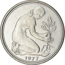 Coin, GERMANY - FEDERAL REPUBLIC, 50 Pfennig, 1977, Hambourg, AU(55-58)