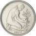 Moneta, Niemcy - RFN, 50 Pfennig, 1977, Stuttgart, AU(55-58), Miedź-Nikiel