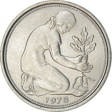 Coin, GERMANY - FEDERAL REPUBLIC, 50 Pfennig, 1978, Munich, AU(55-58)