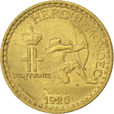 Coin, Monaco, Louis II, 2 Francs, 1926, Poissy, AU(50-53), Aluminum-Bronze
