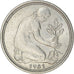 Coin, GERMANY - FEDERAL REPUBLIC, 50 Pfennig, 1981, Karlsruhe, EF(40-45)