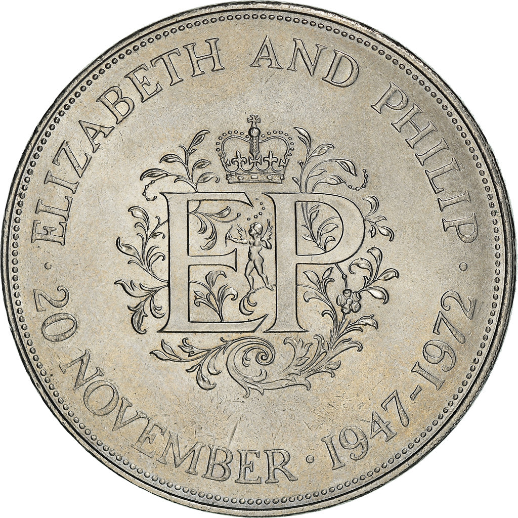 Coin, Great Britain, Elizabeth II, 25 New Pence, 1972, AU(55-58), Copper-nickel