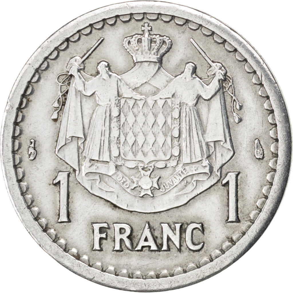 MONACO, Franc, 1943, KM #120, VF(20-25), Aluminum, 23, Gadoury #131, 1.27
