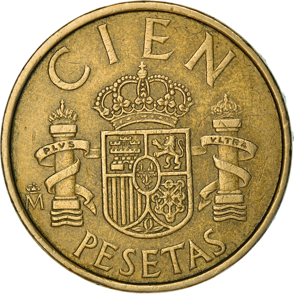 Moneda, España, Juan Carlos I, 100 Pesetas, 1983, Madrid, BC+, Aluminio -