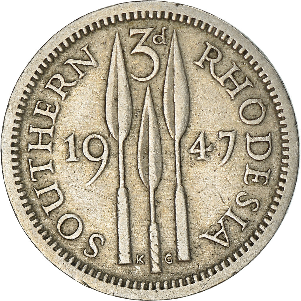 Monnaie, Southern Rhodesia, George VI, 3 Pence, 1947, British Royal Mint, TB