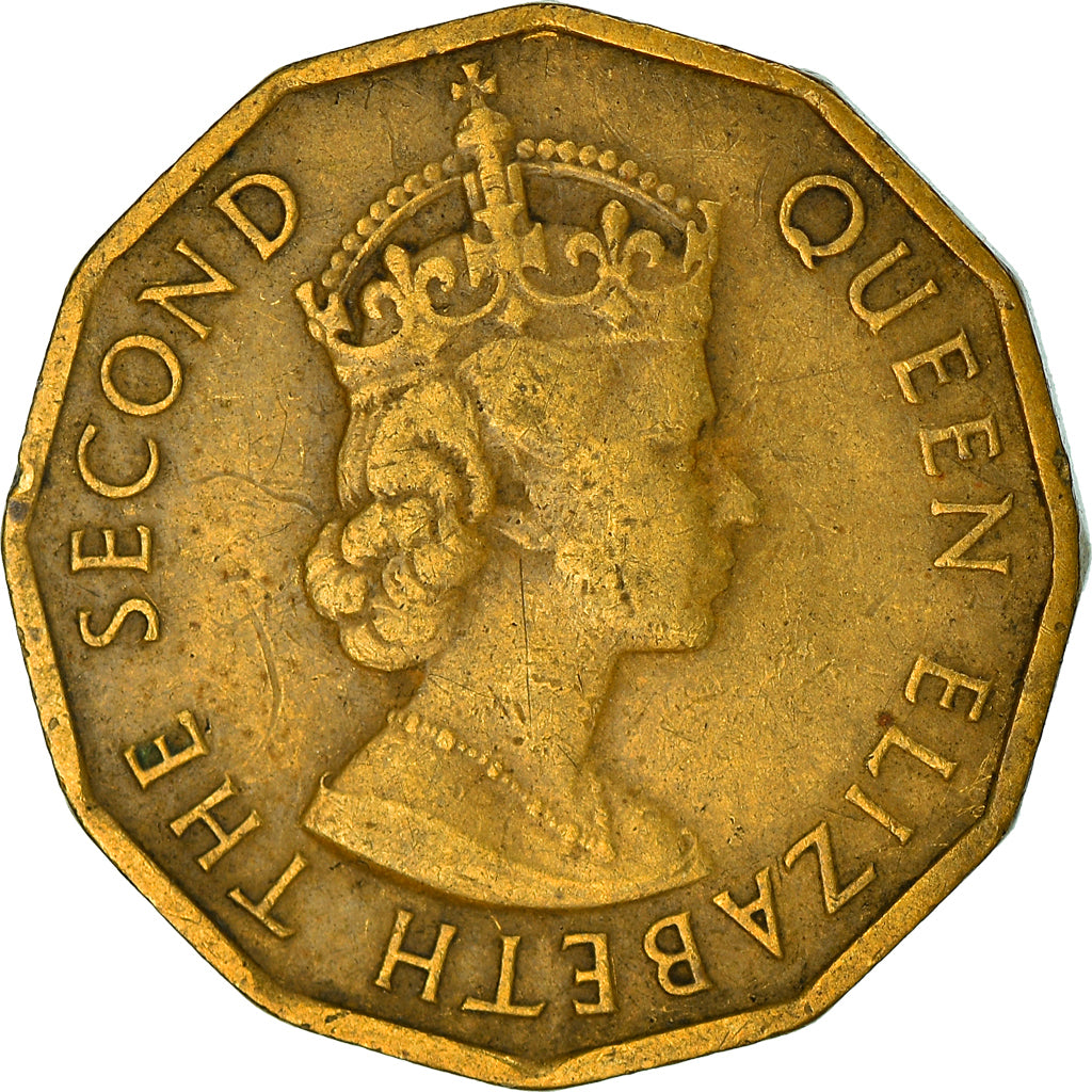 Coin, Nigeria, Elizabeth II, 3 Pence, 1959, EF(40-45), Nickel-brass, KM:3