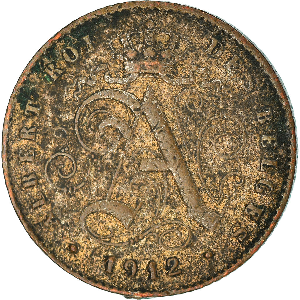 Münze, Belgien, Centime, 1912, S+, Kupfer, KM:76