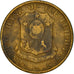 Coin, Philippines, 5 Centavos, 1962, VF(20-25), Brass, KM:187