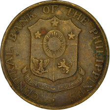 Moneda, Filipinas, 5 Centavos, 1963, MBC, Latón, KM:187
