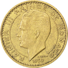 MONACO, 50 Francs, Cinquante, 1950, KM #132, EF(40-45), Aluminum-Bronze,...