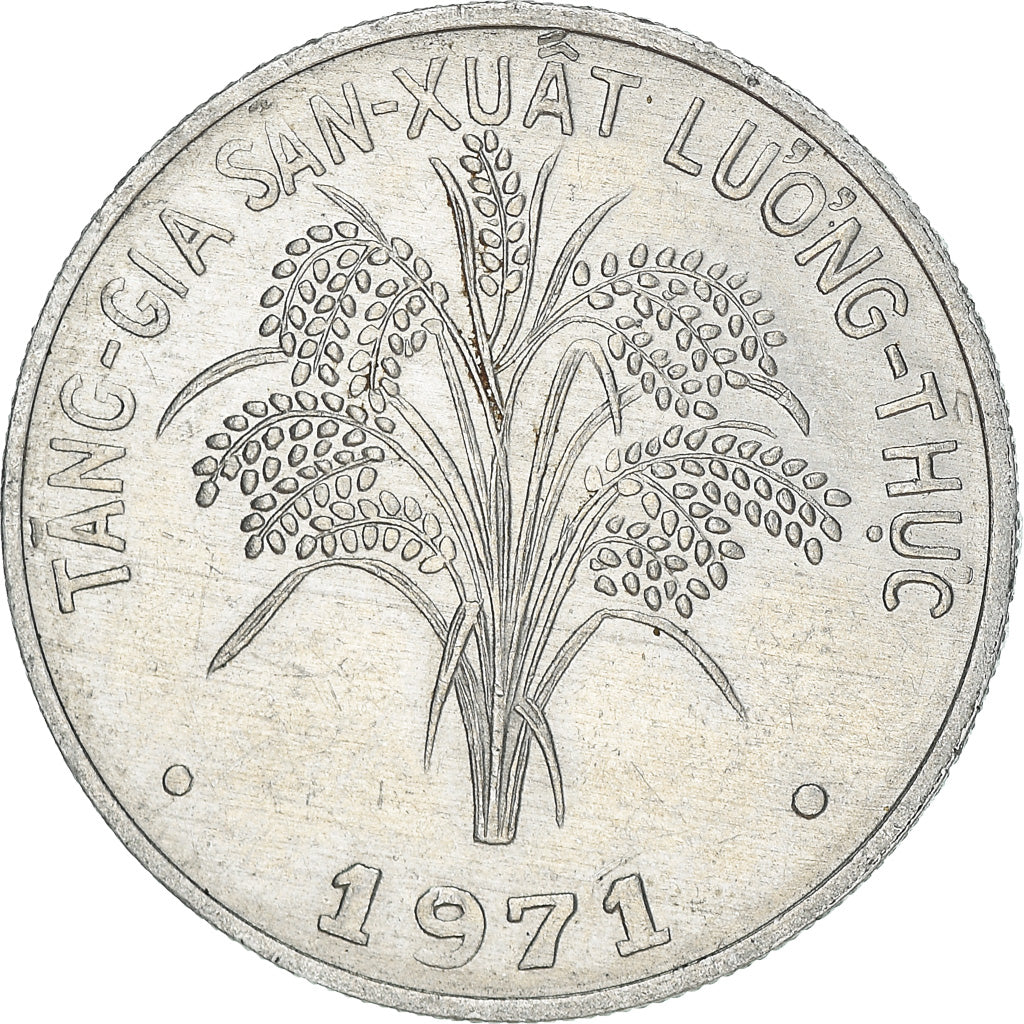 Coin, Vietnam, STATE OF SOUTH VIET NAM, Dong, 1971, VF(30-35), Aluminum, KM:12