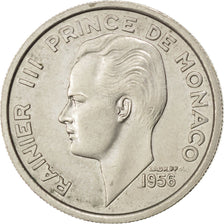MONACO, 100 Francs, Cent, 1956, KM #134, EF(40-45), Copper-Nickel, Gadoury...