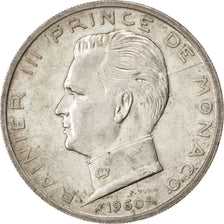 Coin, Monaco, Rainier III, 5 Francs, 1960, AU(50-53), Silver, KM:141
