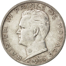 Coin, Monaco, Rainier III, 5 Francs, 1960, AU(50-53), Silver, KM:141