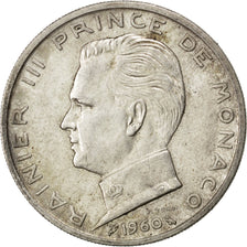 MONACO, 5 Francs, 1960, KM #141, EF(40-45), Silver, Gadoury #152, 12.02