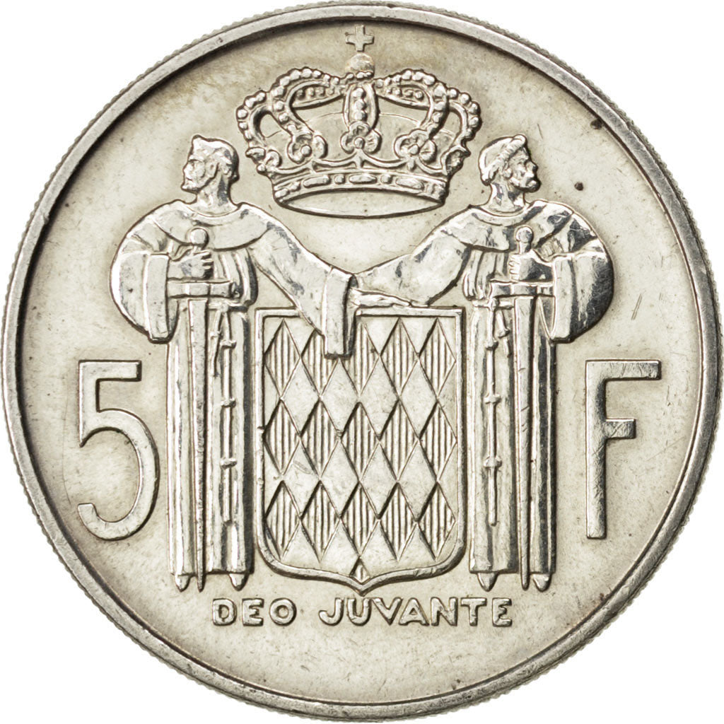 MONACO, 5 Francs, 1966, KM #141, EF(40-45), Silver, Gadoury #152, 12.02