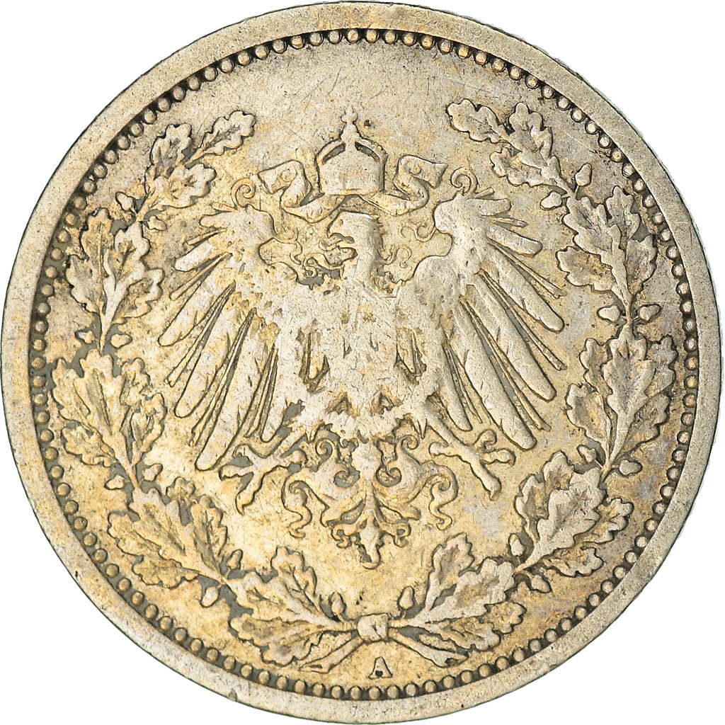 Coin, GERMANY - EMPIRE, 1/2 Mark, 1905, Berlin, EF(40-45), Silver, KM:17