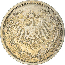 Coin, GERMANY - EMPIRE, 1/2 Mark, 1905, Berlin, EF(40-45), Silver, KM:17