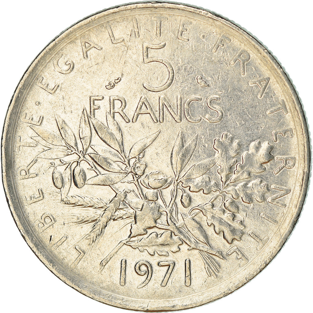 Coin, France, 5 Francs, 1971, VF(30-35), Cupro-nickel, KM:926a.1, Gadoury:771