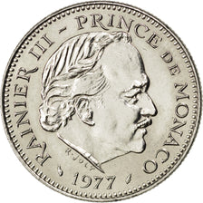 MONACO, 5 Francs, 1977, KM #150, MS(63), Copper-Nickel, 29, Gadoury #153, 10.01