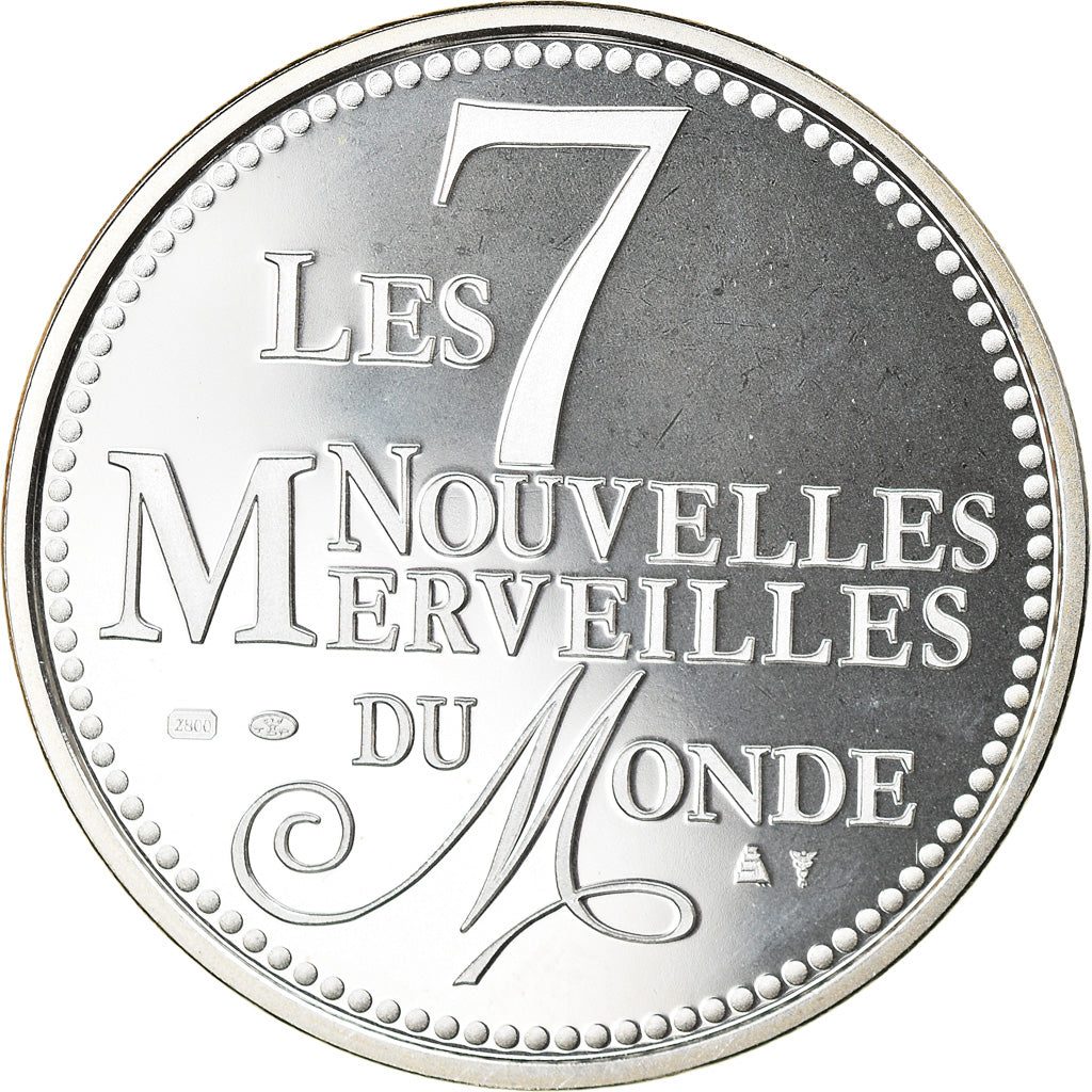 Frankrijk, Medaille, Merveilles du monde, Taj Mahal, Arts & Culture, FDC, Zilver