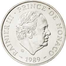 MONACO, 100 Francs, 1989, KM #164, AU(55-58), Silver, Gadoury #164, 15.00