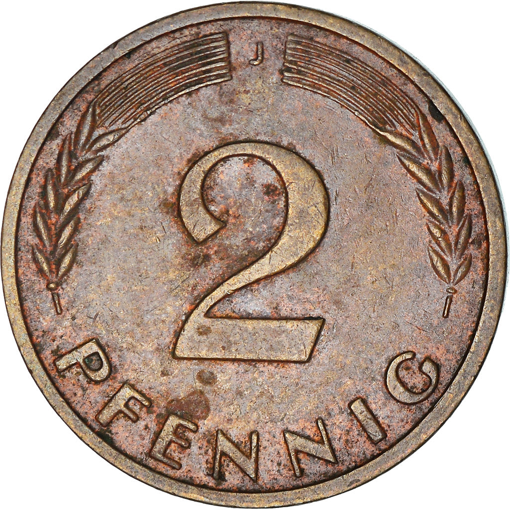 Münze, Bundesrepublik Deutschland, 2 Pfennig, 1966, Hambourg, S, Bronze, KM:106