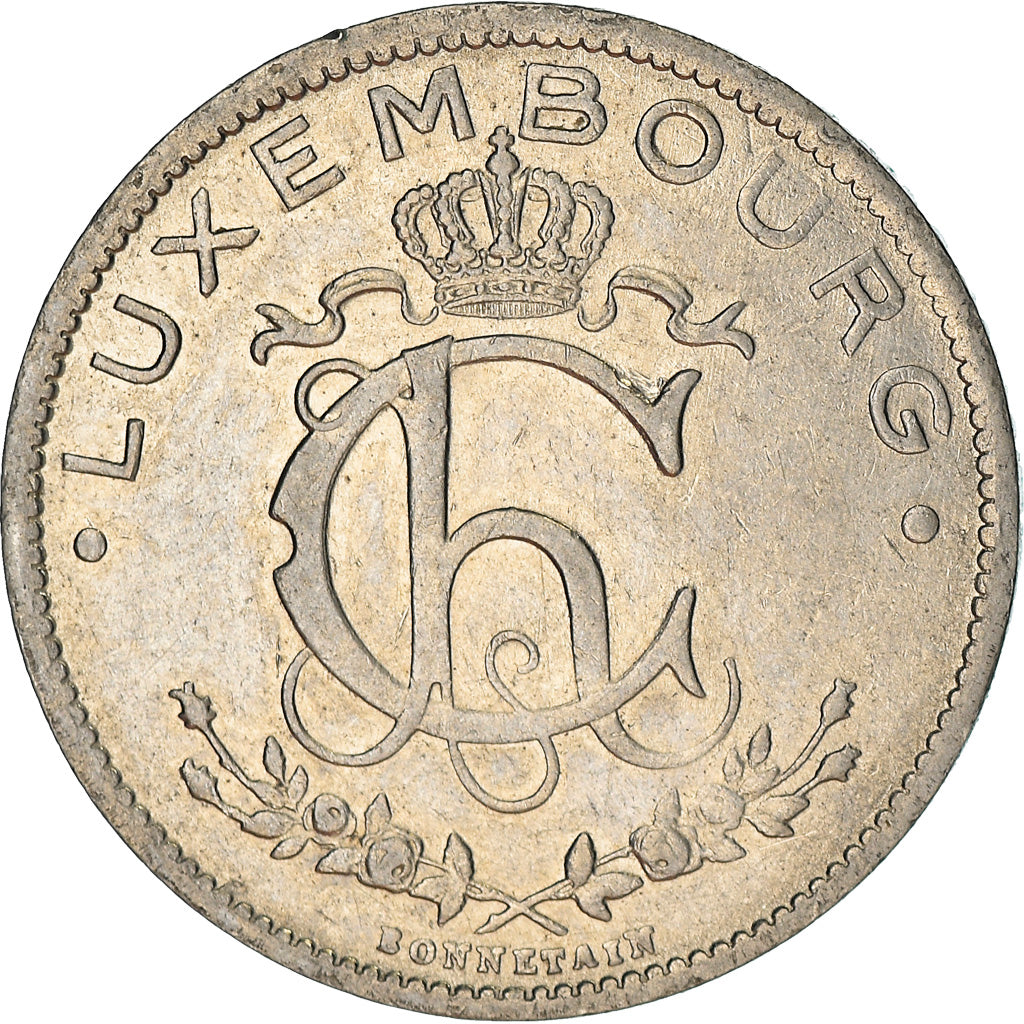 Moneda, Luxemburgo, Charlotte, Franc, 1935, MBC, Níquel, KM:35