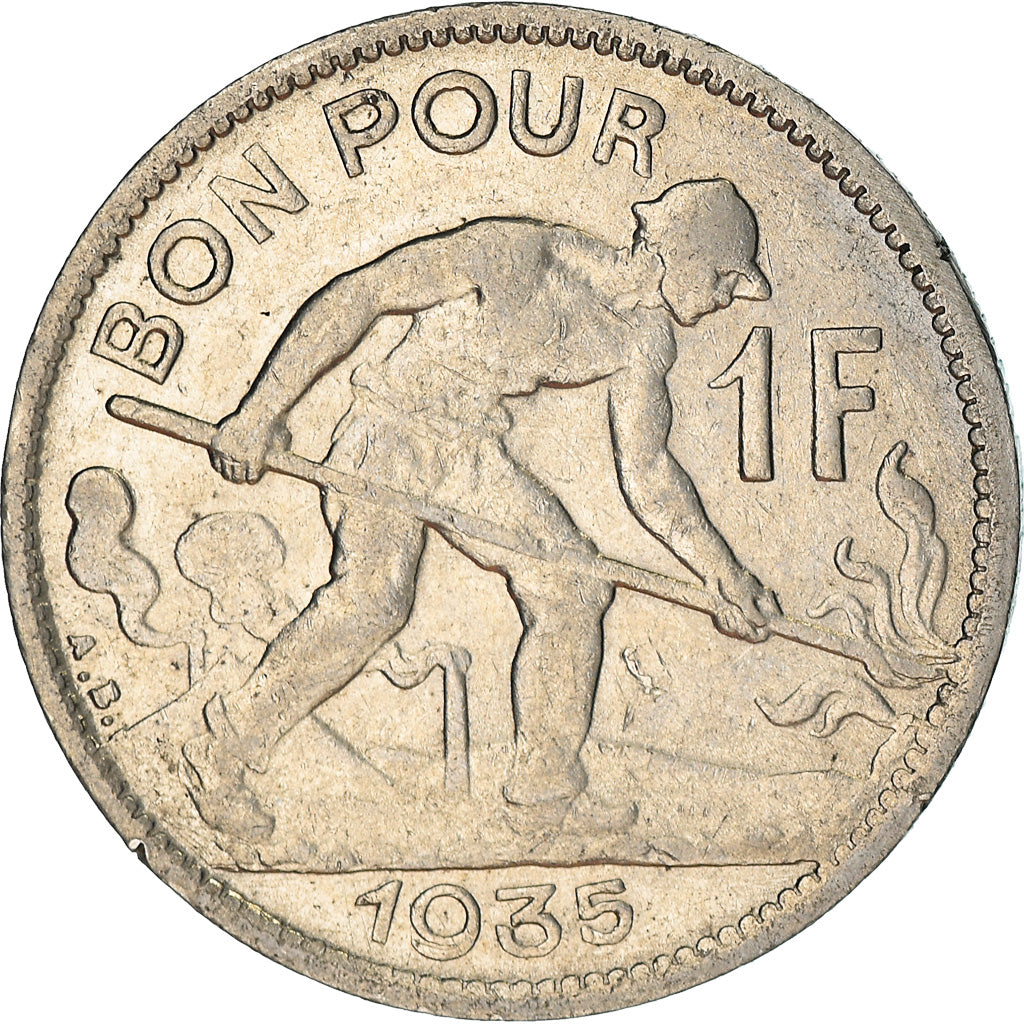 Moneda, Luxemburgo, Charlotte, Franc, 1935, MBC, Níquel, KM:35