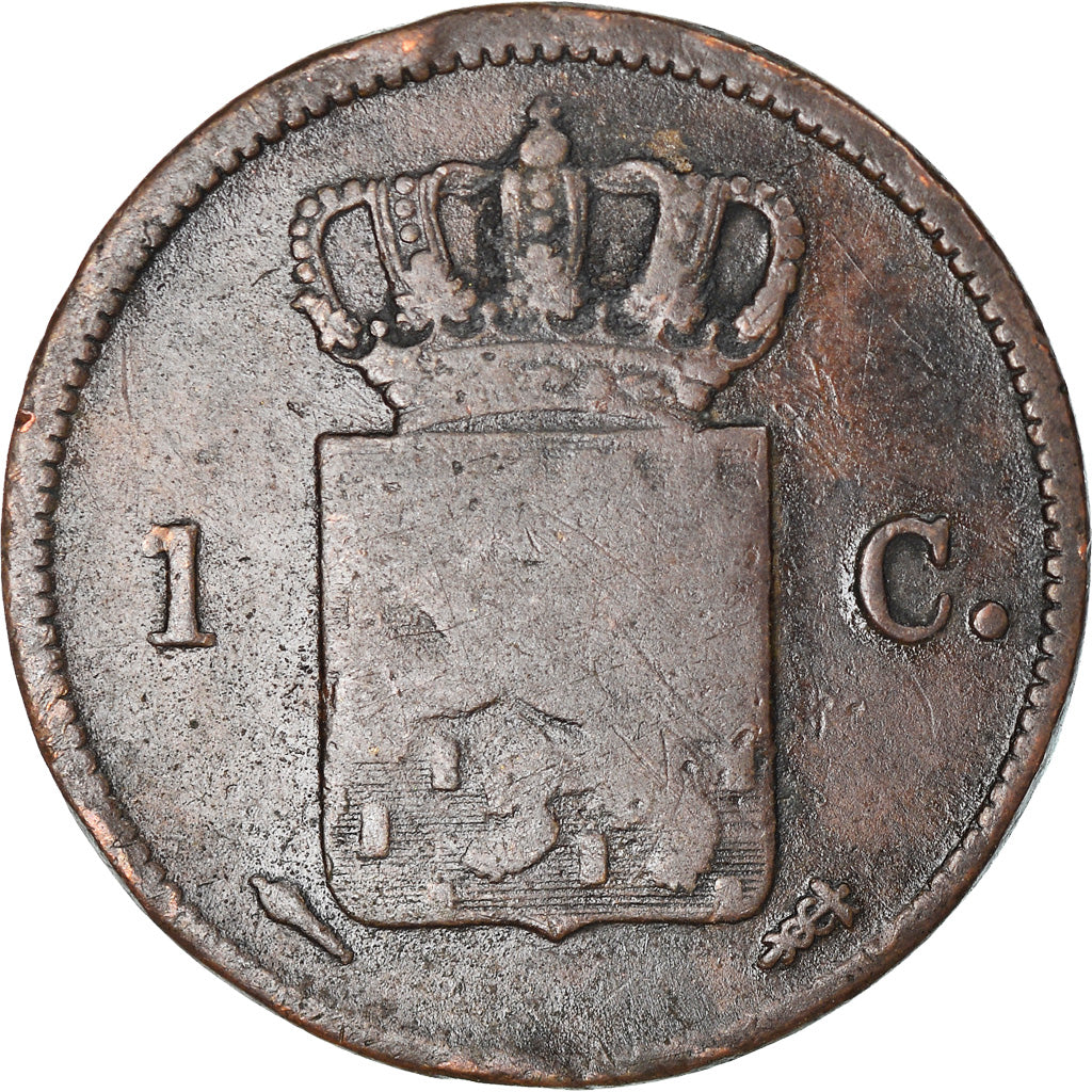 Moneta, Paesi Bassi, William I, Cent, 1828, MB, Rame, KM:47
