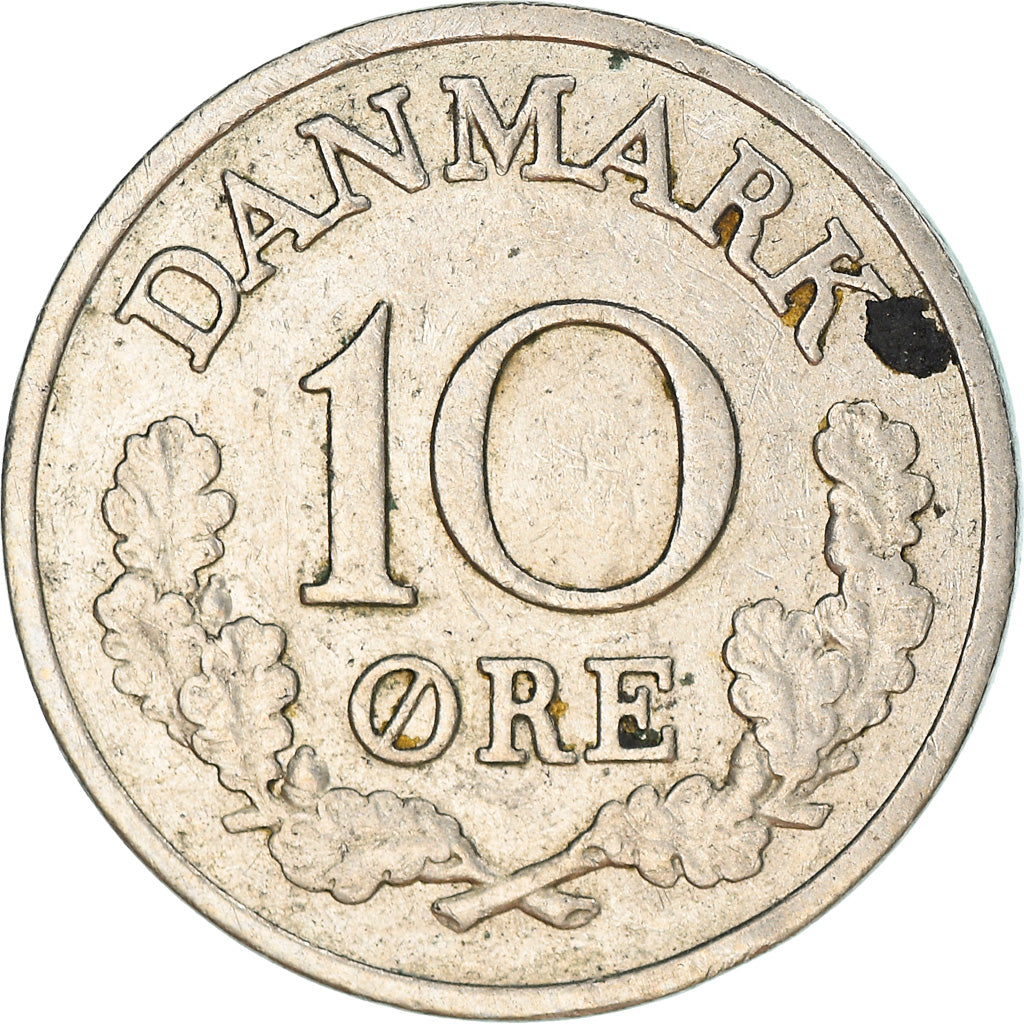 Monnaie, Danemark, Frederik IX, 10 Öre, 1962, Copenhagen, TB, Copper-nickel
